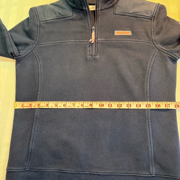 Vineyard Vines Womens Pullover 1/4‎ Zip Canvas Shoulder Navy Size S Sweatshirt - Picture 13 of 13